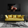 Canvas Print Woman with Red Rose Red Lips Elegance 100x80 cm