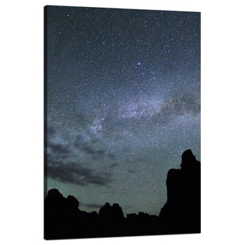 Canvas Print Nature Space Mountains Dark Night 80x120