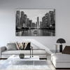 Canvas Print Chicago Architecture Black and White 120X60 cm