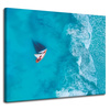 Canvas Print Sailboat Water Ocean Waves 100x80 cm