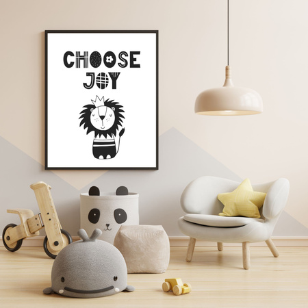 Children's Choose joy poster 40X50 cm + gold frame