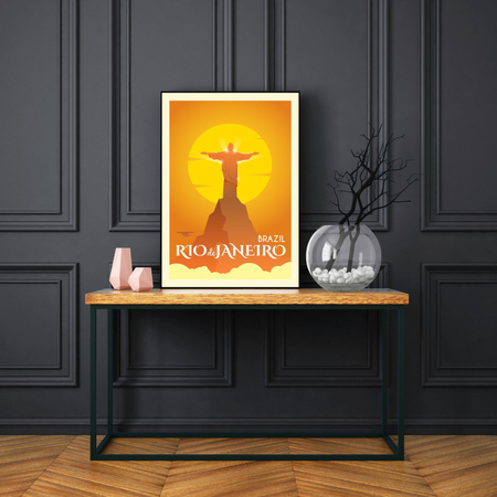 Poster of the City of Rio De Janeiro_2 40X50 cm + gold frame
