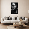 Canvas Print Woman Pensive Art Black 80x120 cm