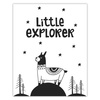 Children's Little explorer poster 40X50 cm + gold frame