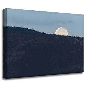 Canvas Print Nature Rising Moon 40x30 cm