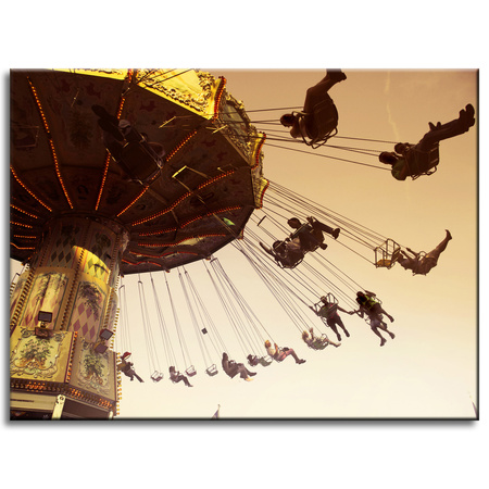 Canvas Print People Carousel 40x30 cm