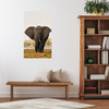Canvas Print Large Gray Elephant on the Savannah 80x120 cm