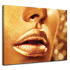 Canvas Print Golden Face and Lips Art Style 100x80 cm