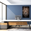 Canvas Print Lion Face Red Eyes Wild 80x120 cm