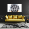 Canvas Print Abstract Black Terrible Lion 100x80 cm