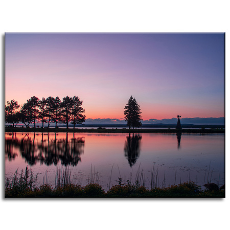 Canvas Print Nature Sunset Over Water 40x30 cm