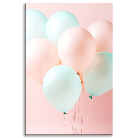 Canvas Print Balloons Pink Blue 80x120