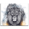 Canvas Print Abstract Black Terrible Lion 100x80 cm