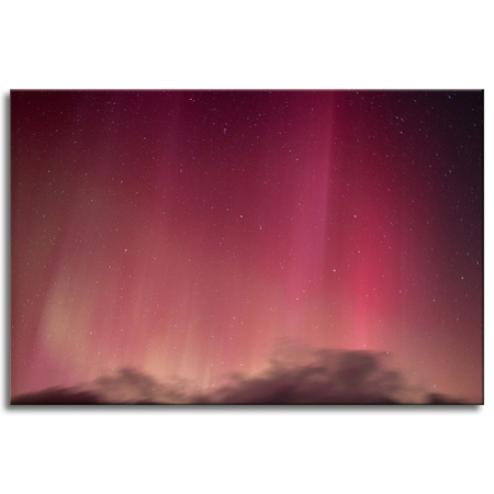 Canvas Print Space Northern Lights Red Sky 90x60