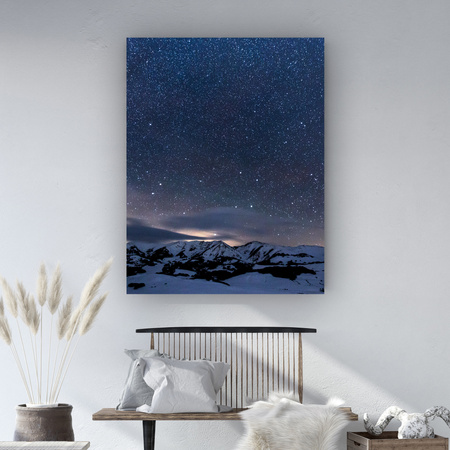 Canvas Print Space Nature Mountains in Snow 80x120