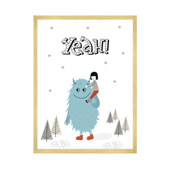 Poster Children's Yeah!_2 40X50 cm + gold frame