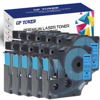 10x DYMO D1 12mm tape 7m blue black GP-DY45016 x10