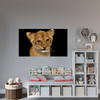 Canvas Print Baby Lion Face Eyes Beauty 100x80 cm