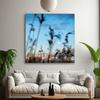 Canvas Print Nature Glade Meadow Sunrise 90x90