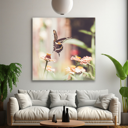 Canvas Print Nature Insect Butterfly Flowers Spring Summer 90x90
