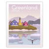 Poster Greenland 40X50 cm + gold frame