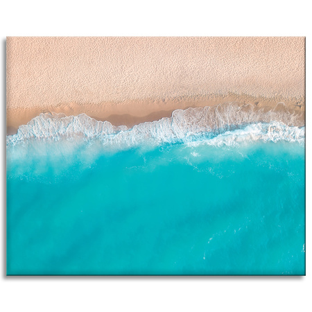 Canvas Print Water Waves Beach Sand 100x80 cm
