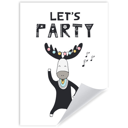 Let's party Birthday Poster 50X70 cm