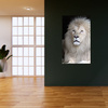 Canvas Print Bright Lion Hair White Majesticity 80x120 cm