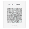 Poster Bangkok city map square 40X50 cm + gold frame
