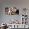 Canvas Print Lion Family Photo Nature 100x80 cm