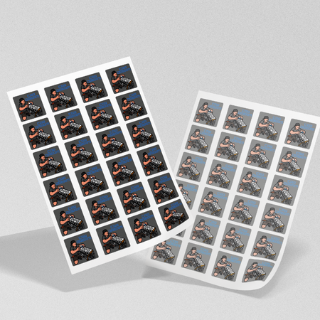 STICKERS with LOGO Square with print Waterproof Text Photo 40x40 mm