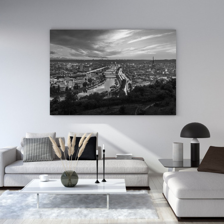 Canvas Print Architecture Rouen Black and White 40X30 cm
