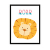 Children's Roar poster 40X50 cm + black frame