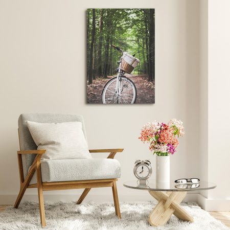 Canvas Print Youth Bike in the Forest 80x120
