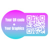 STICKERS with LOGO QR code printed Waterproof Text Photo 76x150 mm