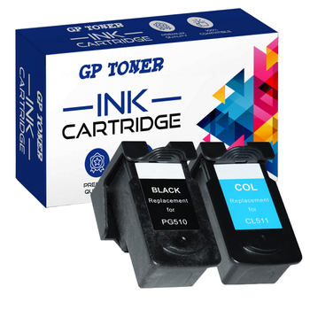 2 Ink Cartridges Replacement for Canon 510 511 510XL 511XL MP240 MP250 MP260 MP270 MP280 MP480 iP2700 MX350 MX420 Canon PG-510 CL-511 - GP-C510XL+C511XL