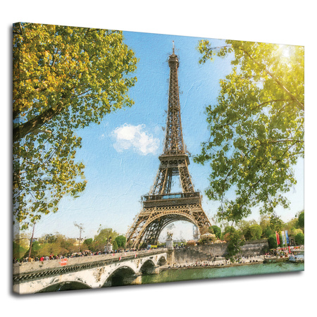 Canvas Print Eiffel Tower Paris France Summer 100x80 cm