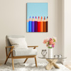 Canvas Print Rainbow Crayons 80x120