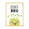 Children's Big Bro poster 40X50 cm + gold frame