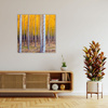 Canvas Print Birch Trees Autumn Yellow Leaves 80X80 cm