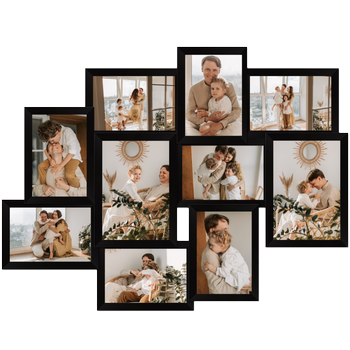 Multiframe for 10 photos black gallery