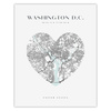 Poster Washington city map heart 40X50 cm + gold frame