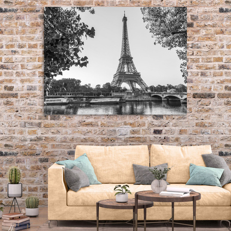 Canvas Print Architecture Eiffel Tower Black and White 40X30 cm
