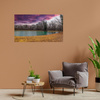 Canvas Print Purple Sky Pond Trees Autumn 100x80 cm