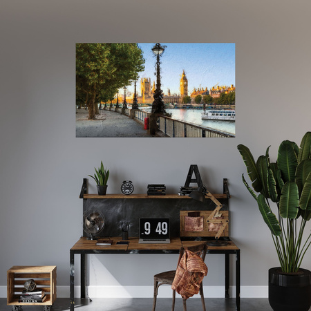 Canvas Print Pastels London Big Ben 100x80 cm