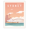 Poster City of Sydney_2 40X50 cm + gold frame