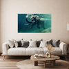 Canvas Print Swimming Elephant in Water Art 100x80 cm