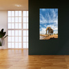 Canvas Print Big Elephant on the Savannah Sand 80x120 cm