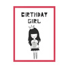 Birthday Poster Birthday girl 30X40 cm + amaranth frame