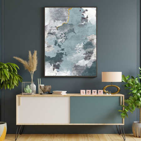 Poster Abstraction_2 21X29.7 cm + gray stone frame